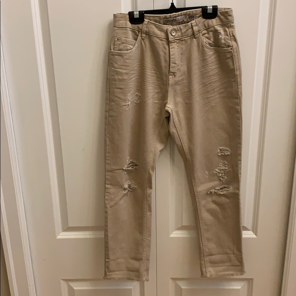 Zara beige jeans